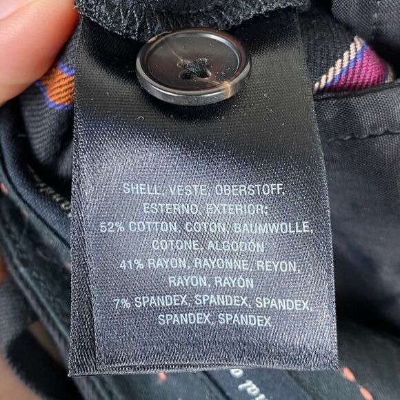 Anthropologie the Essential Slim Black Striped Belted Trouser Pants - Picture 6 of 6